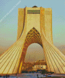 Azadi Tower In Tehran Diamond Painting