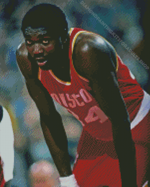 Basketballer Hakeem Olajuwon Diamond Painting