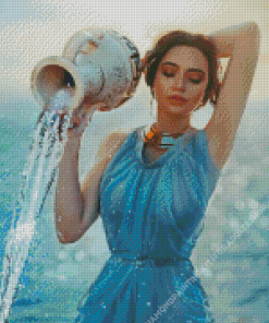 Beautiful Aquarius Lady Diamond Painting