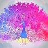 Beautiful Hand Drawn Pink Peacock Diamond Painting