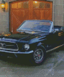 Black 1967 Ford Mustang Convertible Diamond Painting