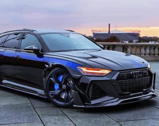 Black Audi RS6 Diamond Painting