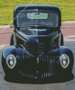 Black Classic Truck Diamond Painting