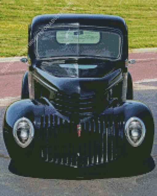 Black Classic Truck Diamond Painting