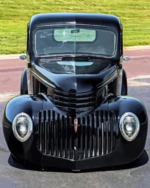 Black Classic Truck Diamond Painting