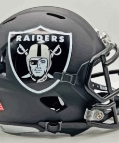 Black Las Vegas Raiders Helmet Diamond Painting