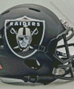 Black Las Vegas Raiders Helmet Diamond Painting