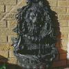 Black Lion Fountain Diamond Painting