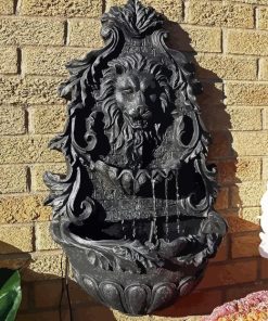 Black Lion Fountain Diamond Painting