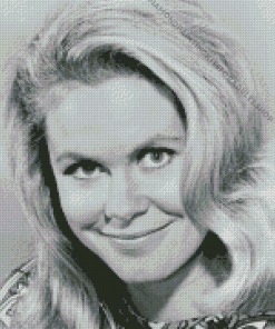 Black And White Elizabeth Montgomery Diamond Painting