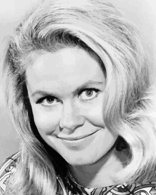 Black And White Elizabeth Montgomery Diamond Painting