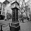 Black And White Gastown Steam Clock Diamond Painting