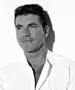 Black And White Simon Cowell Diamond Painting