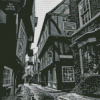 Black And White The Shambles York Diamond Painting