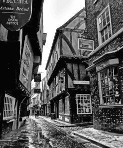 Black And White The Shambles York Diamond Painting