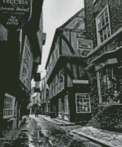 Black And White The Shambles York Diamond Painting