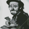 Black and White Emmett Kelly Diamond Painting