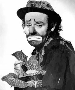 Black and White Emmett Kelly Diamond Painting