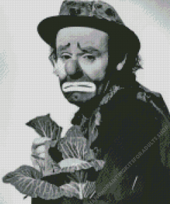 Black and White Emmett Kelly Diamond Painting