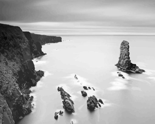 Black And White Irish Coast Diamond Painting