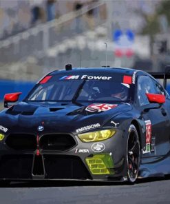 Black BMW M8 GTE Racing Car Diamond Painting