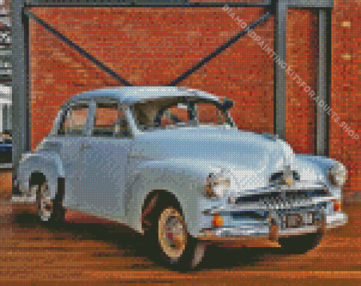 Blue FJ Holden Car Diamond Painting