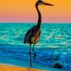 Blue Heron At Sunset Diamond Painting