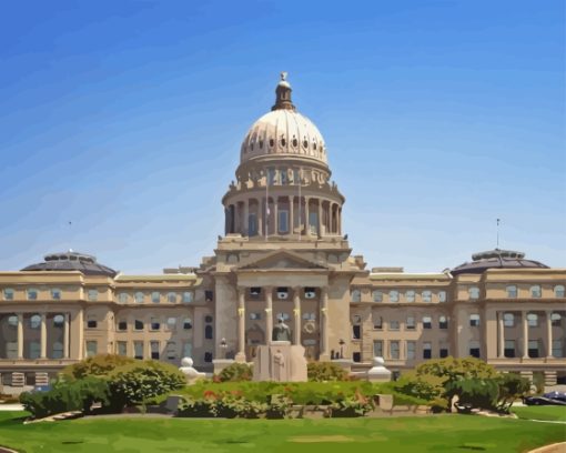 Boise City Idaho Capitol Building Diamond Painting