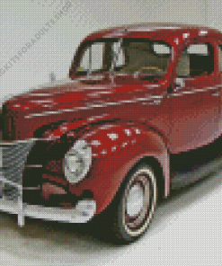 Brown 1940 Ford Car Diamond Painting