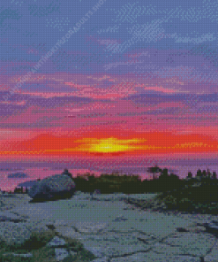 Cadillac Acadia Mountain Sunset Diamond Painting