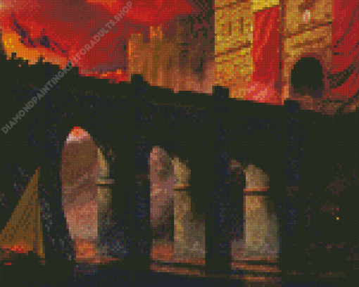 Castle And Bridge Diamond Painting