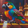 Colorful Bird Playing Chess Diamond Painting