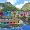 Colorful Buildings Chinese Village Diamond Painting