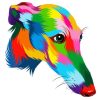 Colorful Greyhound Dog Head Diamond Painting