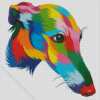 Colorful Greyhound Dog Head Diamond Painting