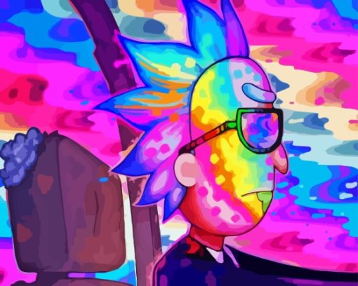 Colorful Rick Neon Diamond Painting