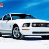 Cool White Ford Mustang Car Diamond Painting