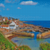 Crail Harbour Scotland Diamond Painting