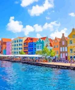 Curacao Buildings Diamond Painting