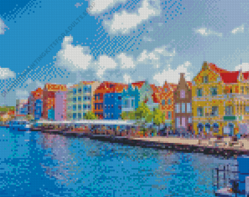 Curacao Buildings Diamond Painting