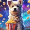 Cute Dog Popcorn Diamond Painting