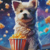 Cute Dog Popcorn Diamond Painting