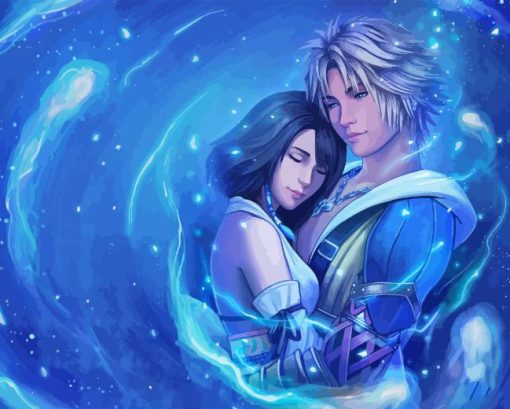 Final Fantasy Idus and Yuna Diamond Painting