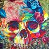 Floral Skull Art Diamond Painting