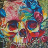 Floral Skull Art Diamond Painting