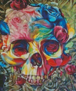 Floral Skull Art Diamond Painting