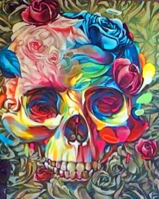 Floral Skull Art Diamond Painting