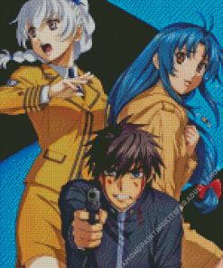 Full Metal Panic Sousuke With Kaname And Teletha Diamond Painting