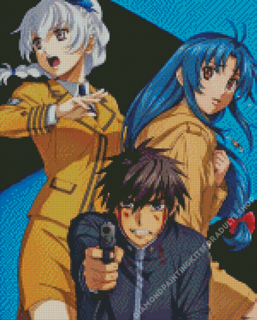 Full Metal Panic Sousuke With Kaname And Teletha Diamond Painting