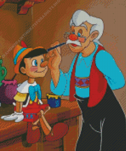 Geppetto And Pinocchio Diamond Painting